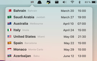 GP Calendar screenshot 2
