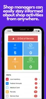 Shop managers can easily stay informed about shop activities from anywhere