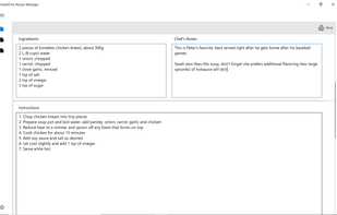 SimpleOne Recipe Manager screenshot 1
