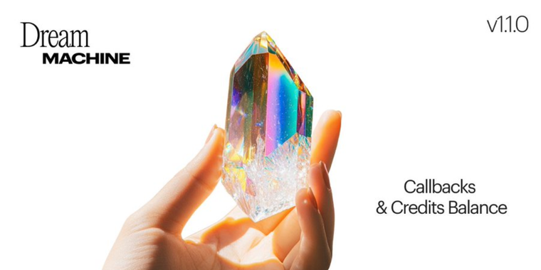 Dream Machine API v1.1.0 introduces Callbacks and Credits Balance image