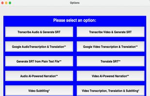 Menu with 11 distinct options
