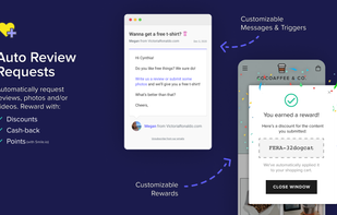 Automatically request reviews, photos and videos from customers.