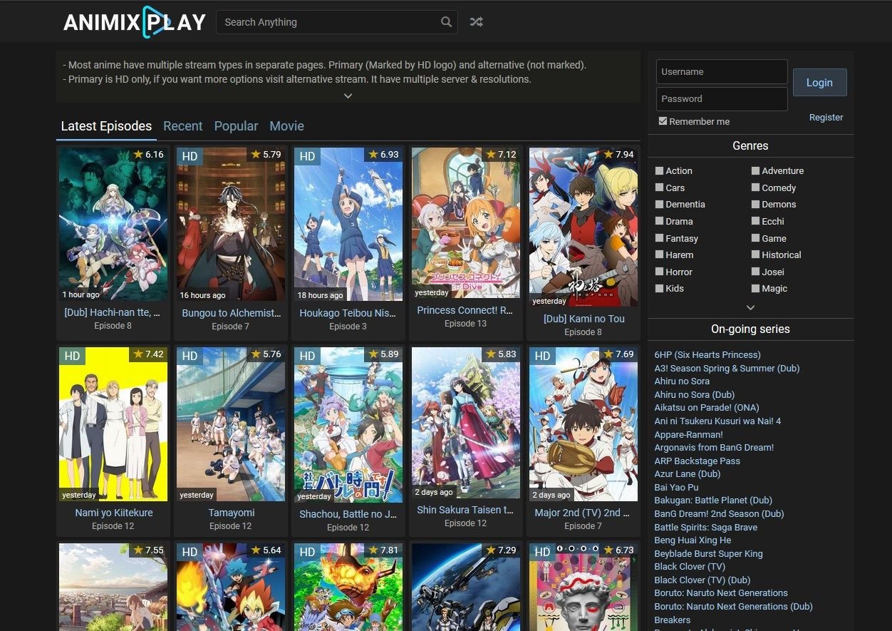 AniMixPlay: Watch anime online in HD quality with English dubbed or subbed  for free. | AlternativeTo