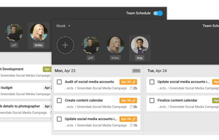Never waste time in check-in meetings again! Ensure your team is focused on what's most vital by easily toggling between your teammates' work schedules with team task visibility.