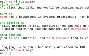 ripgrep screenshot 1