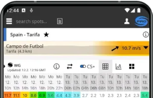 Windguru screenshot 1