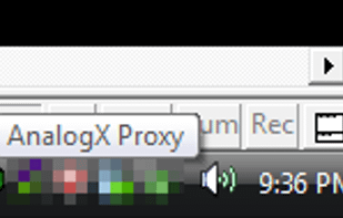 Proxy tray icon