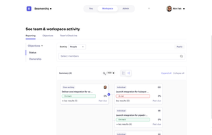 Create OKRs & goals, assign responsibilities, and set targets - all in one place and stay on top of your team’s priorities.