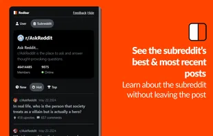 Redbar: Sidebar for Reddit screenshot 2