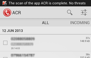 ACR Call Recorder screenshot 1