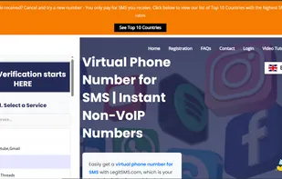 Homepage of Legitsms.com