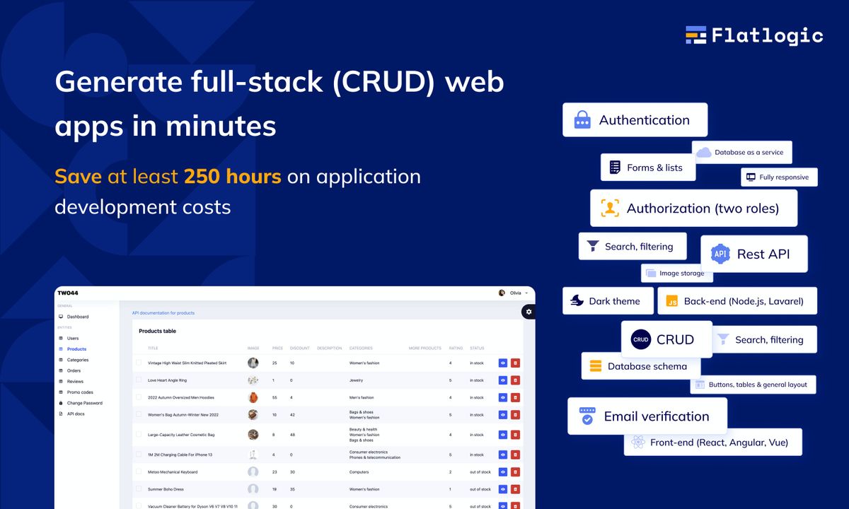 Flatlogic Alternatives and Similar Sites / Apps | AlternativeTo