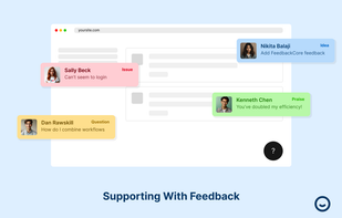 Easily collect feedback from users in your web app