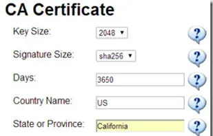 The CA certificate