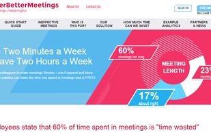 ShorterBetterMeetings.com screenshot 1