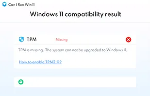 Get Suggestions on Windows 11 Upgrade
You will see the compatibility results list at a glance. If all your PC hardware and software are marked as green, your computer is ready for Windows 11. However, wherever there is a red cross or yellow exclamation mark, it means that certain item is not compatible with Windows 11 requirements. You can click related articles provided to find the fix, it may be upgrading your software, installing needful drivers or other actions to be taken.
