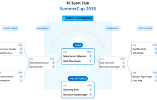 Automatically create a clear tournament bracket from your match schedule.

- Supports pure knockout formats as well as group stages with an additional knockout phase

- Automatically generates tournament brackets for 64, 32, 16, 8 or 4 teams

- Fully calculated and ready to use

- View the bracket in full screen and export it as an image