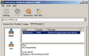 Received and sent messages
