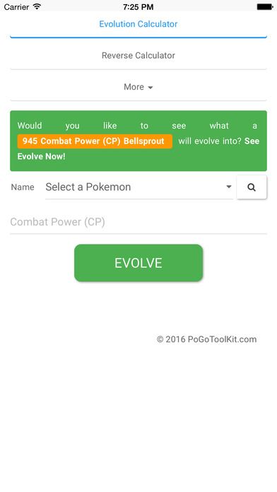 Pokémon GO Evolution Calculator: Get More Powerful Pokémon