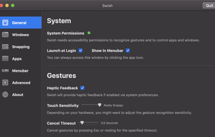 Settings — General