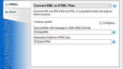 Convert EML to HTML Files for Outlook screenshot 1