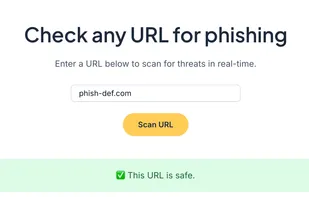 PhishDef screenshot 1
