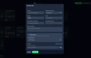 Adding new date – in remembrance