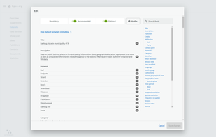 Metadata template preview