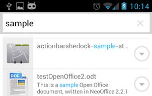 AndroSearch screenshot 1