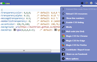 Editing Window With menu open