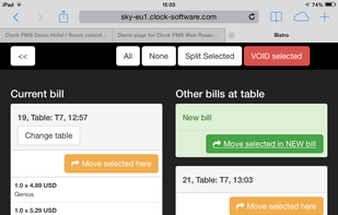Split tender functionality in Clock POS