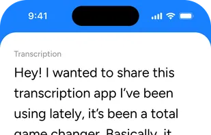 Transcribe - See every word appear instantly.