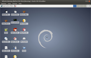 Whonix Gateway running on XFCE