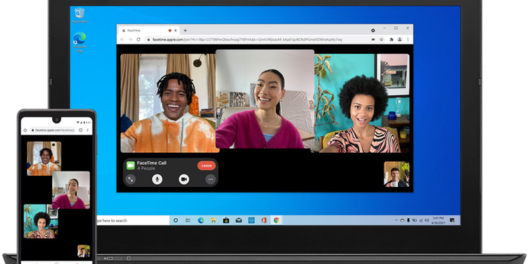 FaceTime will soon be available for Android and Windows devices via the web image