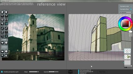 Perspective grid overlay