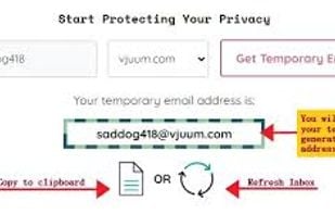 When you visit website an automatic email is generated in case you want to change you can always change username and Damian both anytime and copy the email generated also you can refresh the inbox too from here. 
