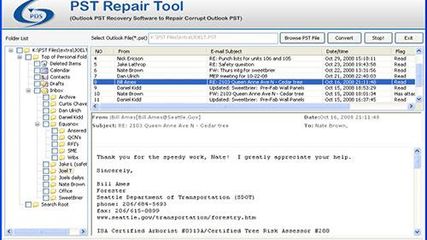 Perfect Data Solutions Outlook PST Repair screenshot 1