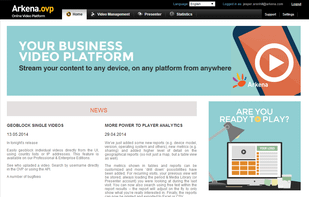 Ones you are log in to the Arkena Video Platform the magic can begin.