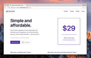 Dovetail screenshot 2