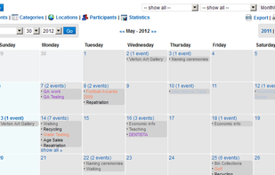 ApPHP Calendar screenshot 3