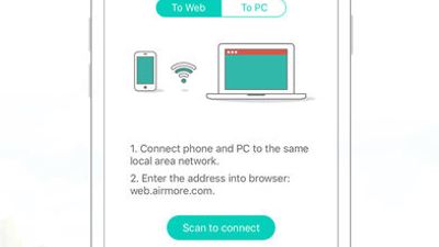 Connect Mobile Phone to PC via WiFi or USB cable.