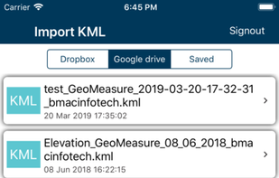 KML viewer and converter screenshot 1