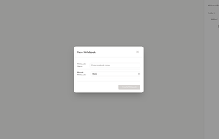 Online app: Adding new notebook