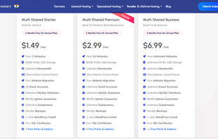 Shared Hosting Pricing