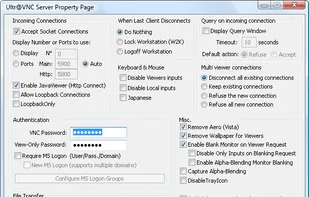Server Property Page