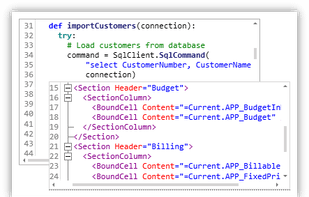 Tailor time cockpit to your processes. Add tables and properties, customize lists and forms and access all data with IronPython or .NET.