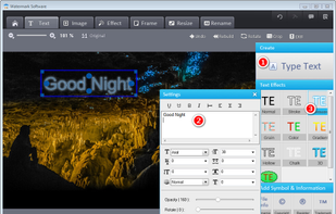 Text Watermark Interface