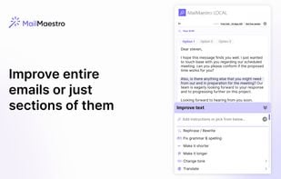 Enhance your email drafts with AI. 