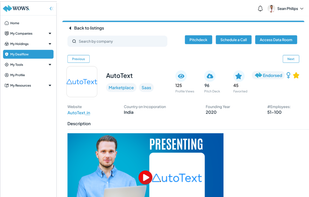 WOWS Investment Portal screenshot 1