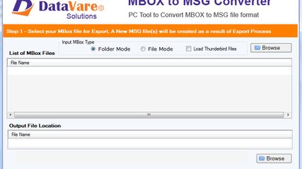 DataVare MBOX to MSG Converter screenshot 1
